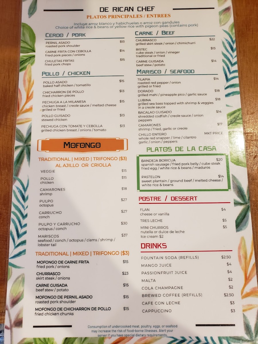 Menu De Rican Chef Holland-3