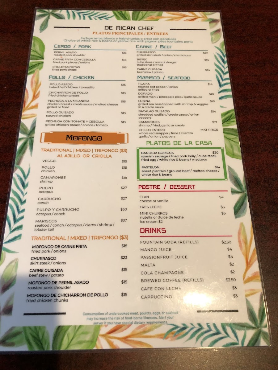 Menu De Rican Chef Holland-9