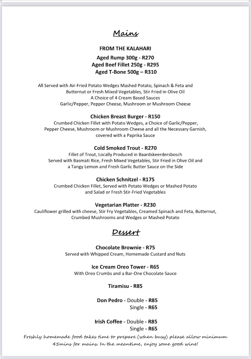 Menu De Vagebond Restaurant-1