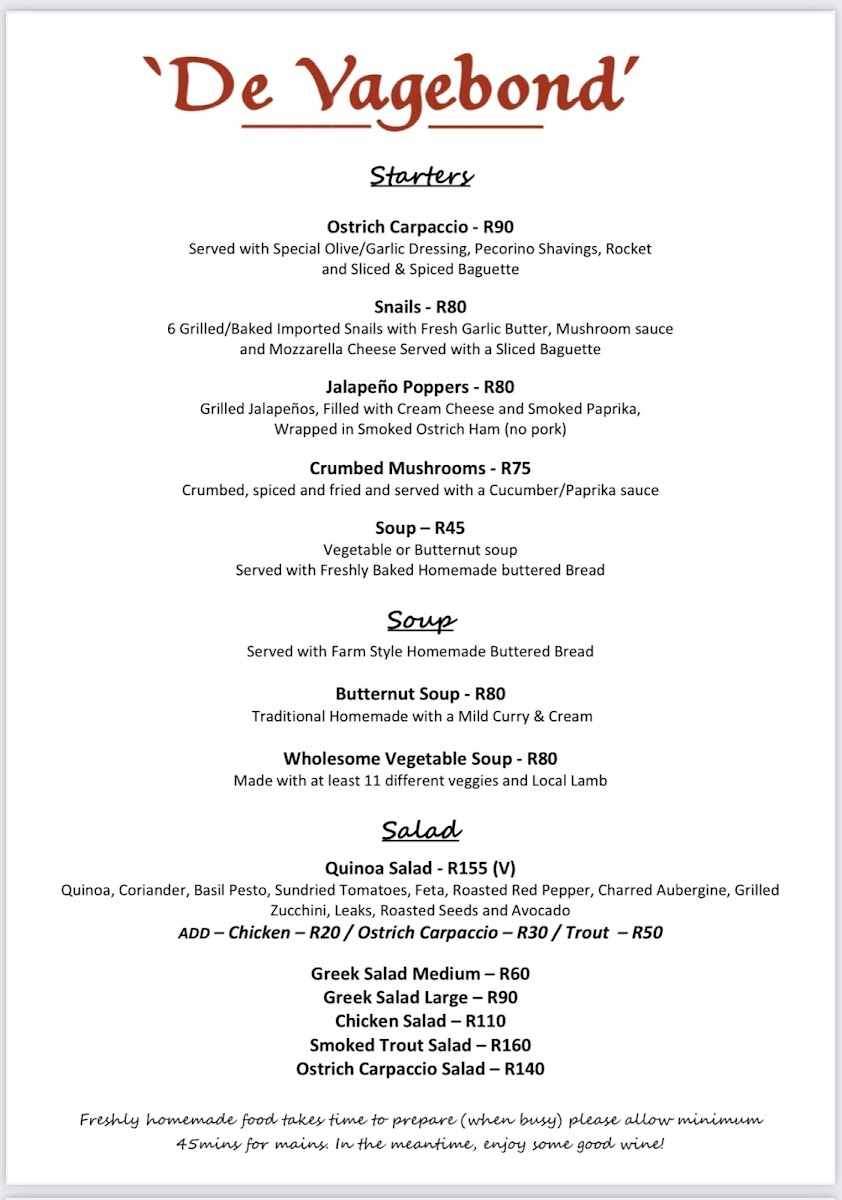 Menu De Vagebond Restaurant-3