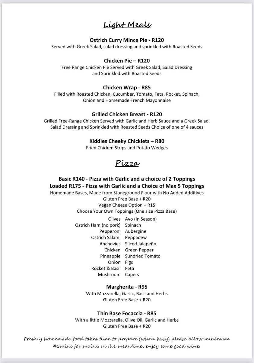 Menu De Vagebond Restaurant-4