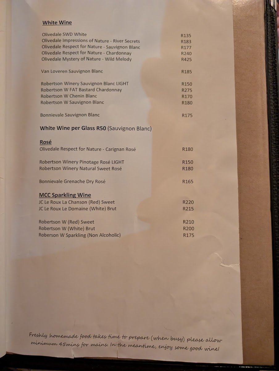 Menu De Vagebond Restaurant-7