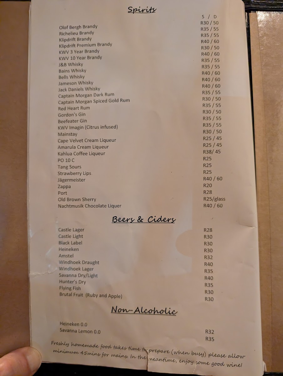 Menu De Vagebond Restaurant-9