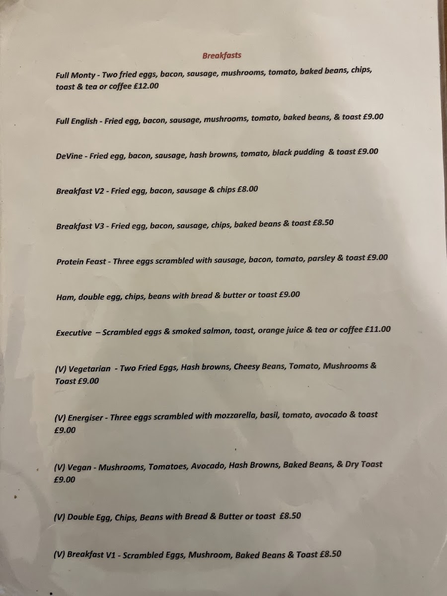 Menu De Vine-1