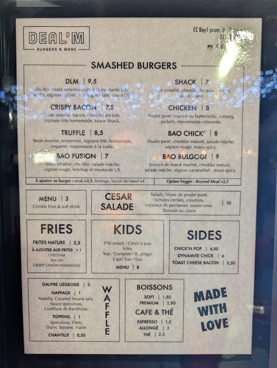 Menu Deal’M-1