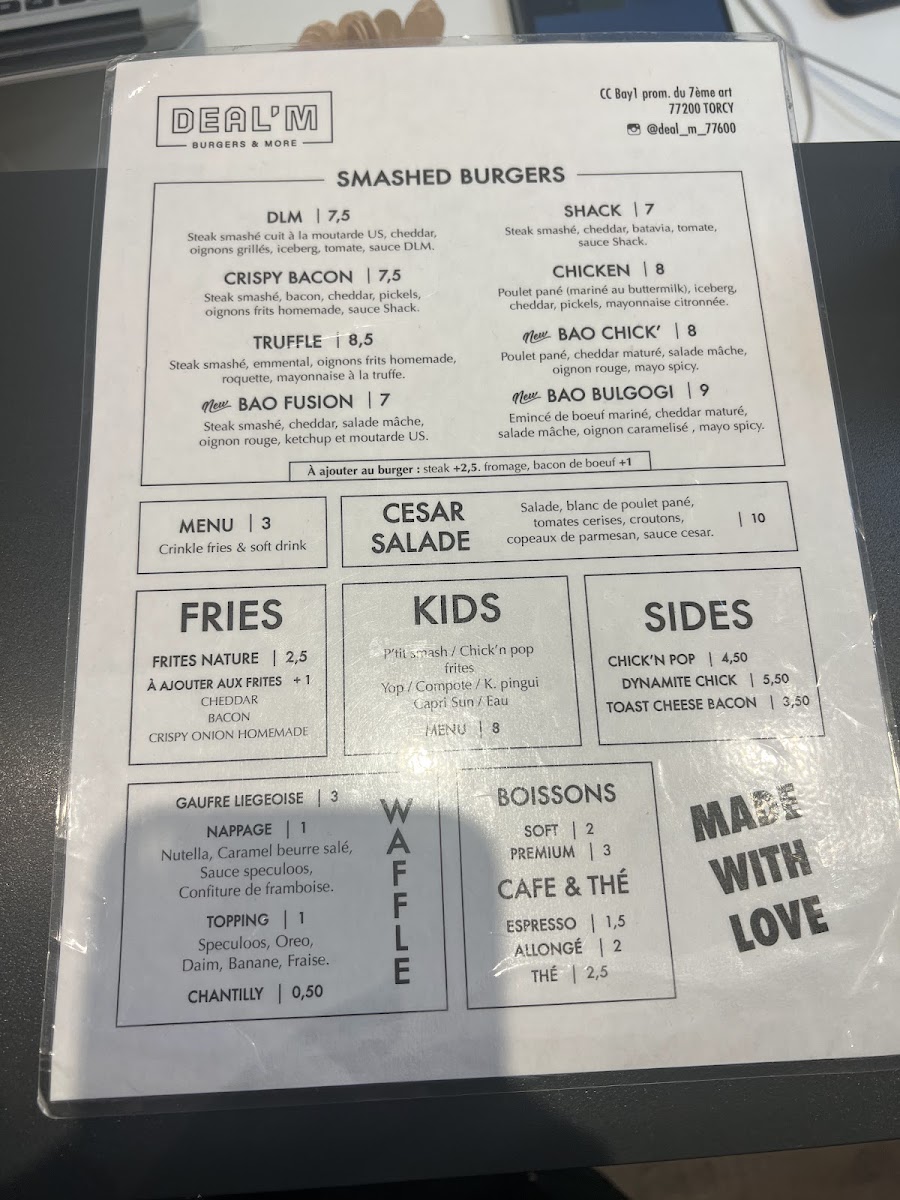 Menu Deal’M-3