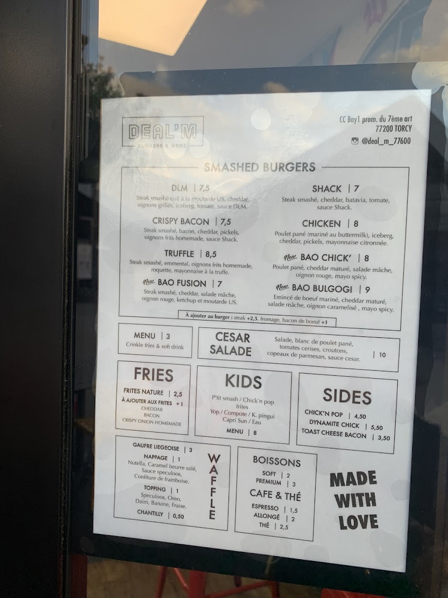 Menu Deal’M-4
