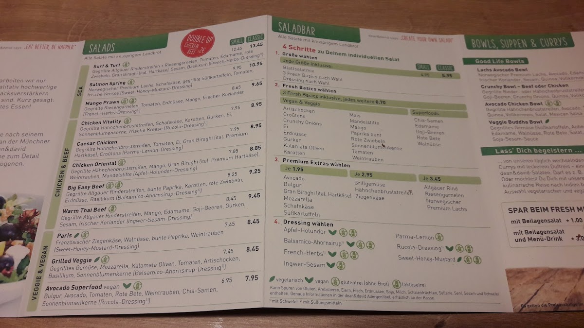 Menu Dean&david | Bowls, Salate, Curries & Snacks In Trier-10