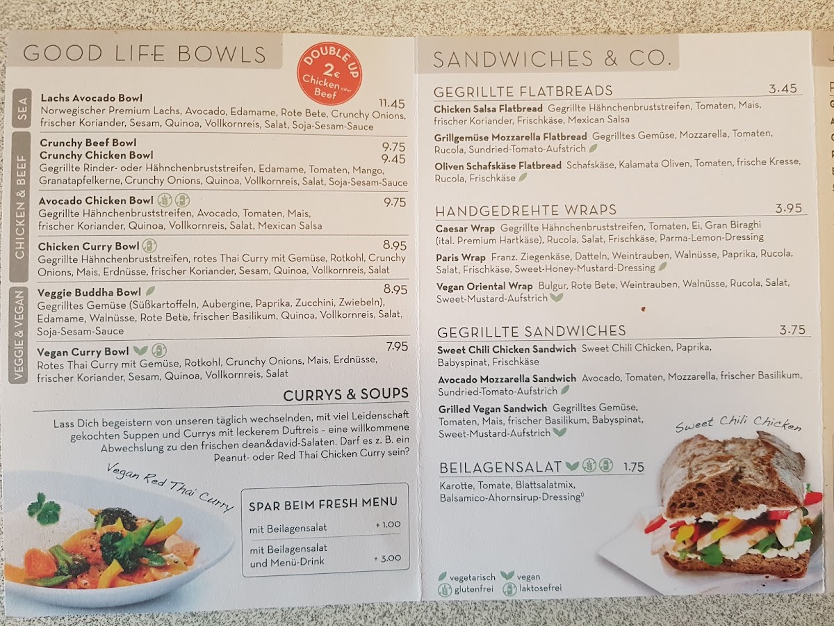 Menu Dean&david | Bowls, Salate, Curries & Snacks In Trier-2