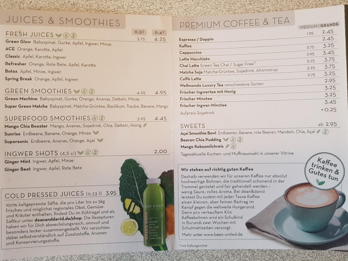 Menu Dean&david | Bowls, Salate, Curries & Snacks In Trier-3