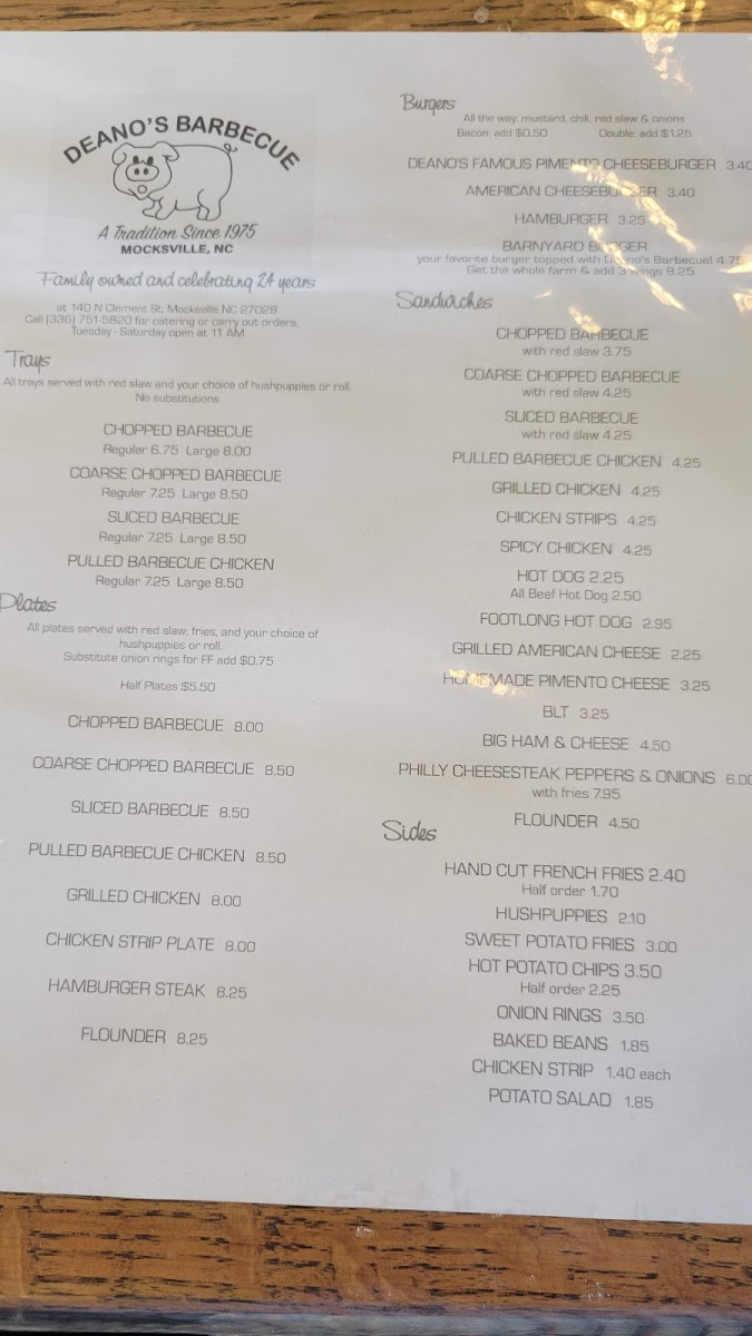 Menu Deano's Barbecue-3