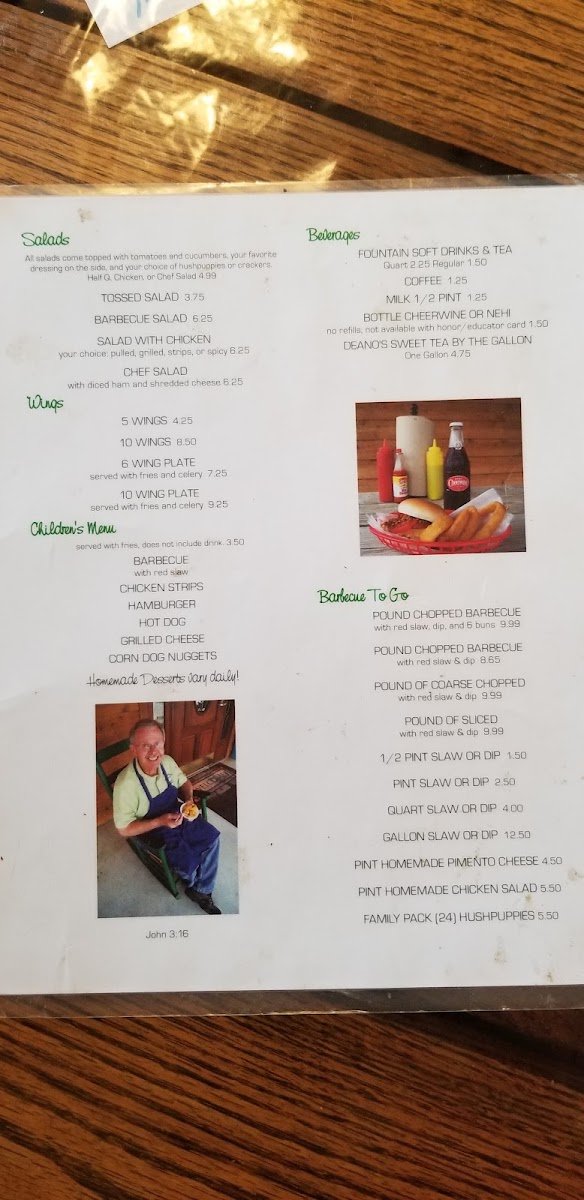 Menu Deano's Barbecue-4