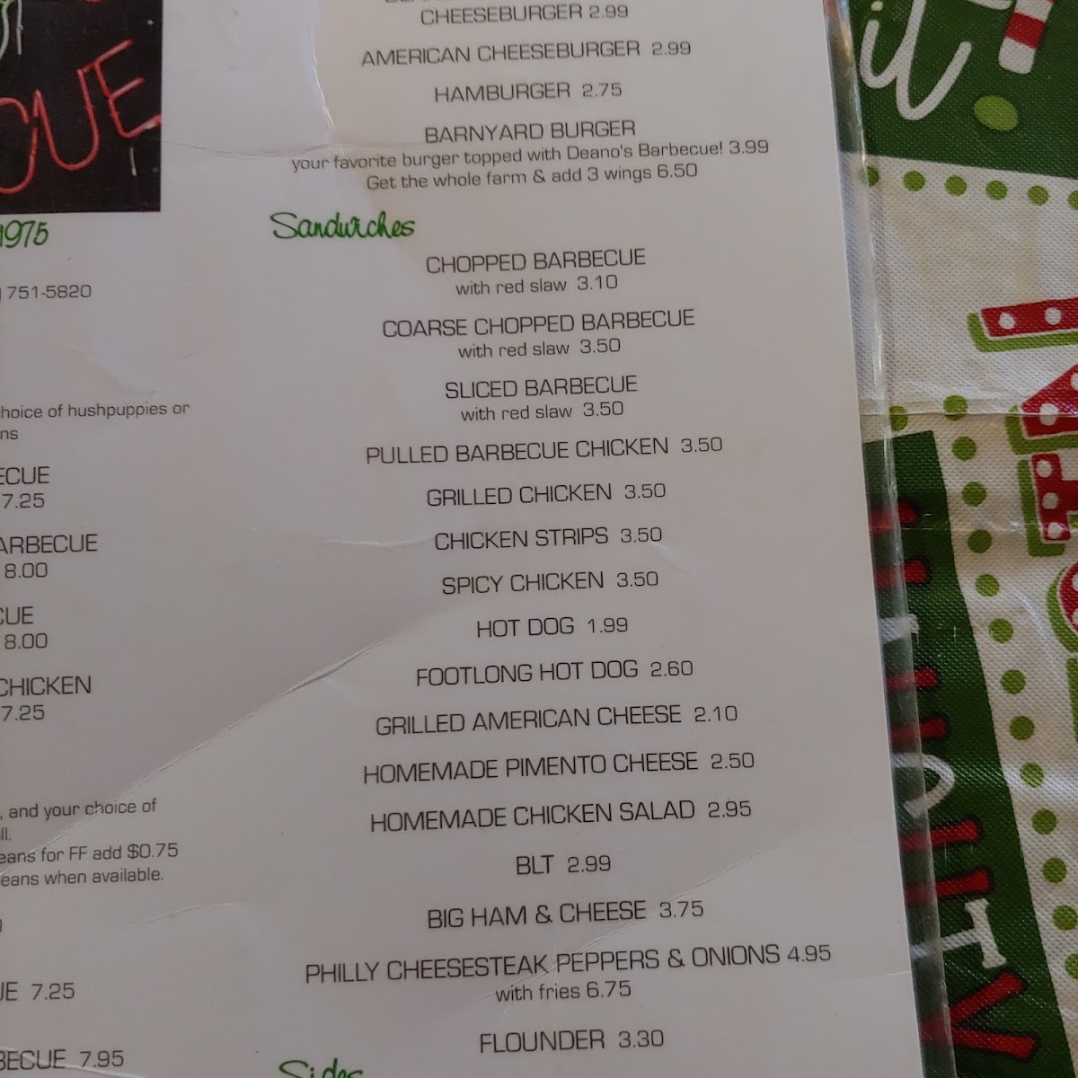 Menu Deano's Barbecue-5
