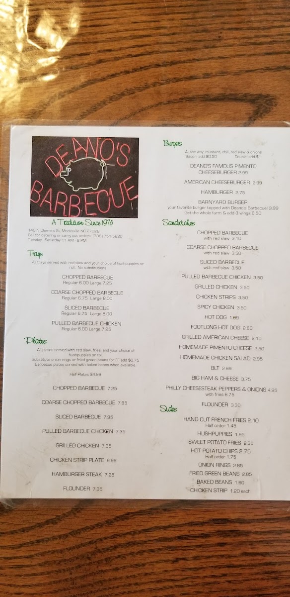Menu Deano's Barbecue-6