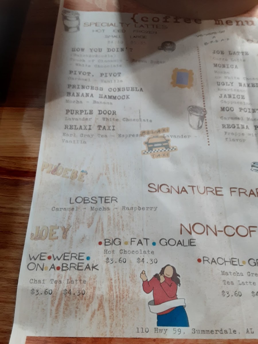 Menu Decades Central Perk Cafe-2