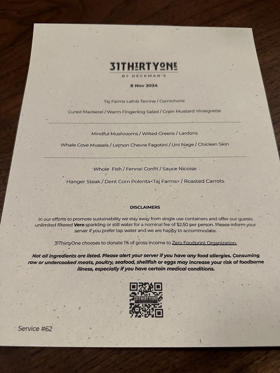 Menu Deckman's North Park At 3131-3