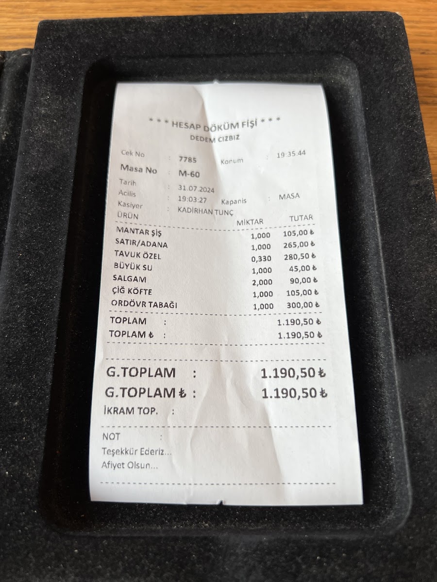 Menu Dedem Kasap Cızbız-1