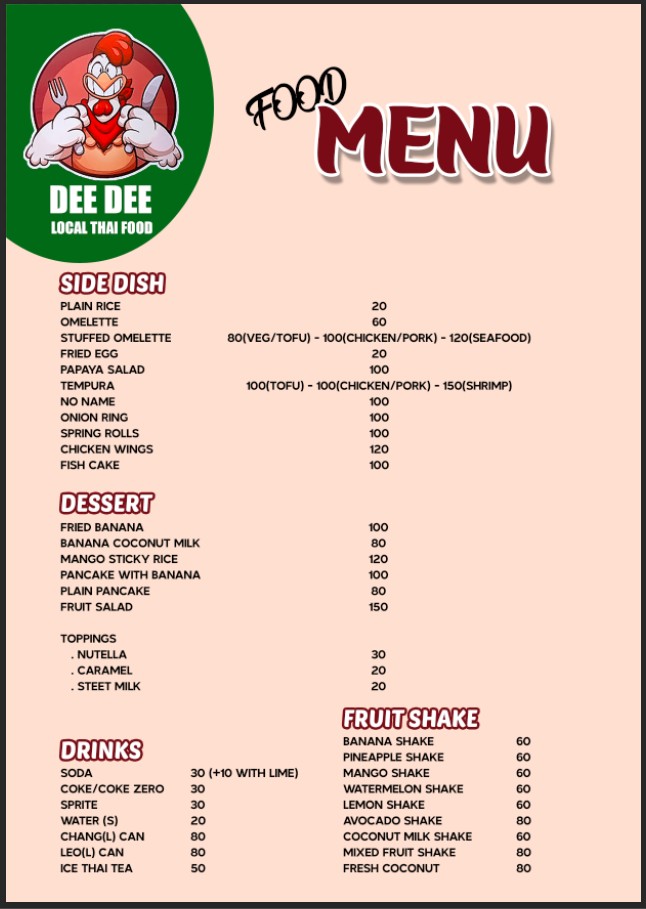 Menu Dee Dee Thai Food-5