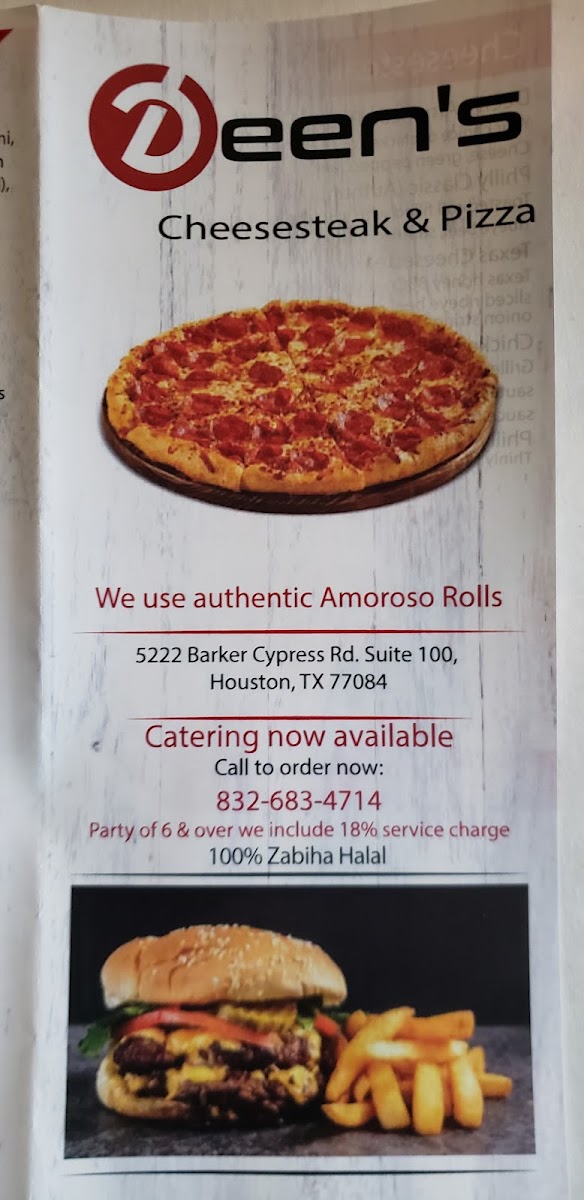 Menu Deen's Cheesesteak & Pizza-10