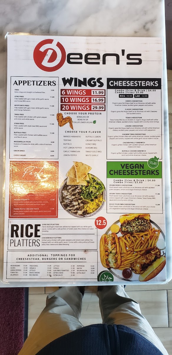 Menu Deen's Cheesesteak & Pizza-5