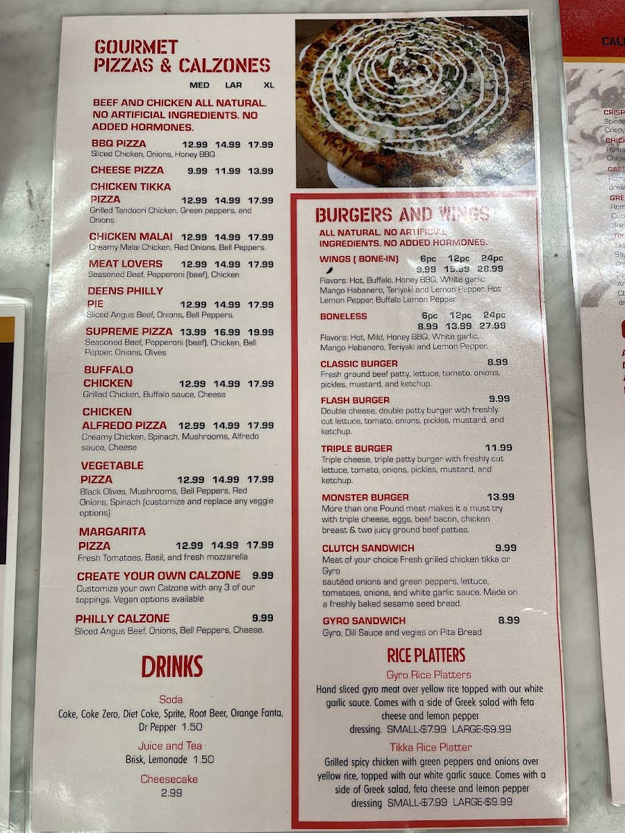 Menu Deen's Cheesesteak & Pizza-7