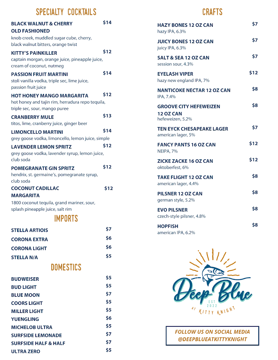 Menu Deep Blue At Kitty Knight-2