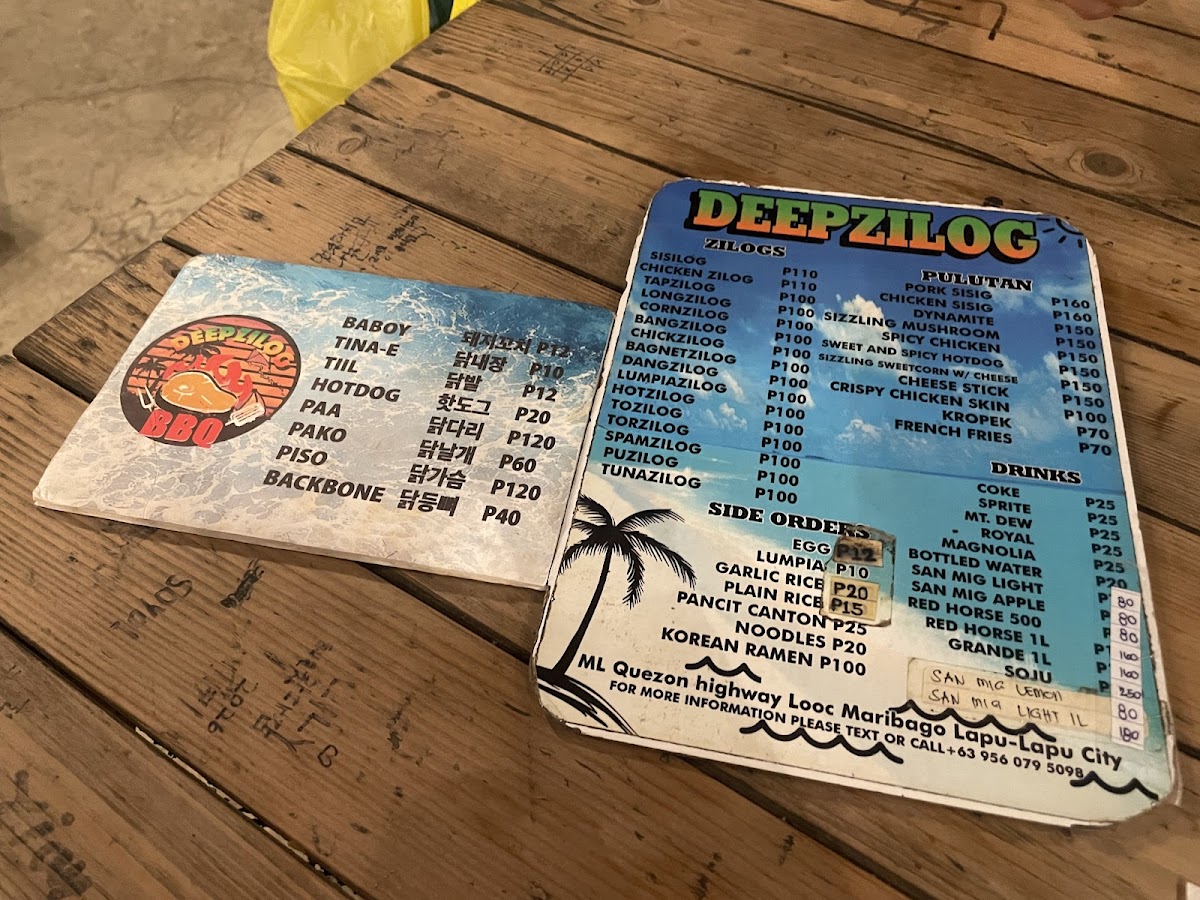 Menu Deepzilog Maribago-1