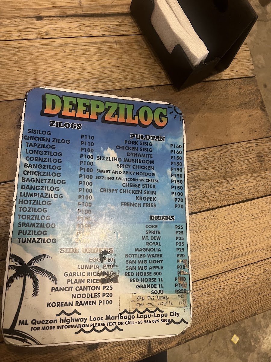 Menu Deepzilog Maribago-4