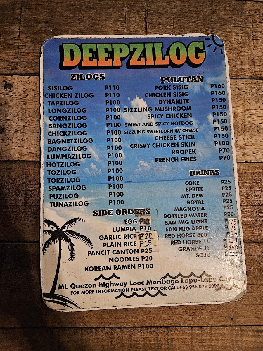 Menu Deepzilog Maribago-6