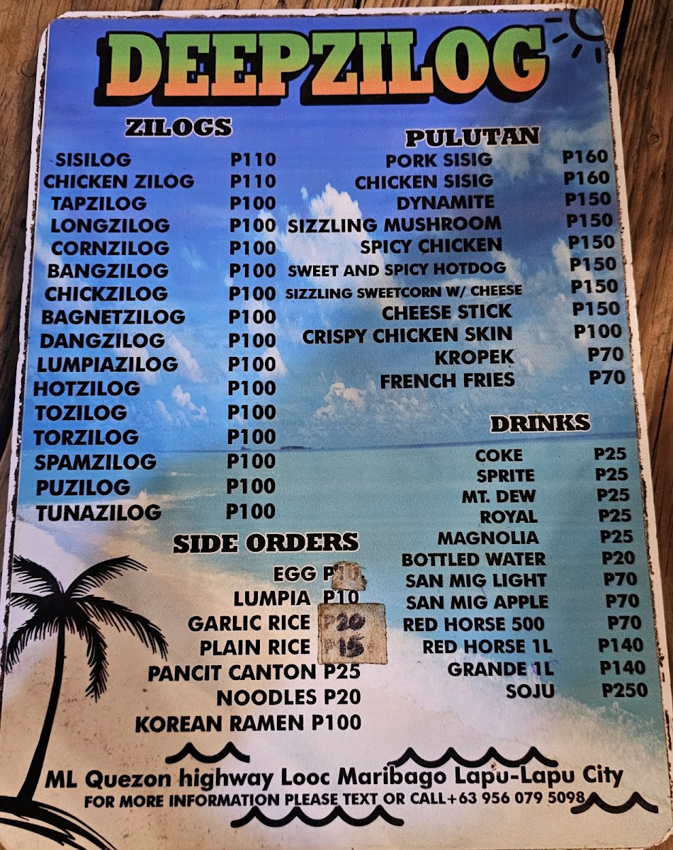 Menu Deepzilog Maribago-8