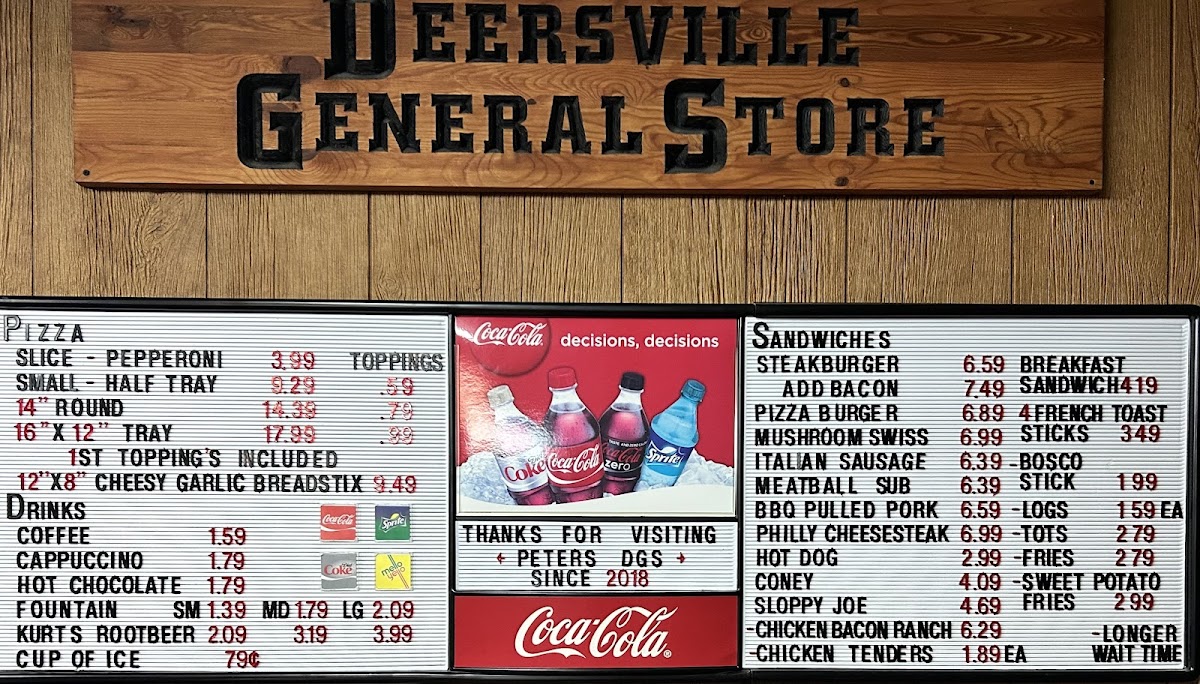 Menu Deersville General Store-1