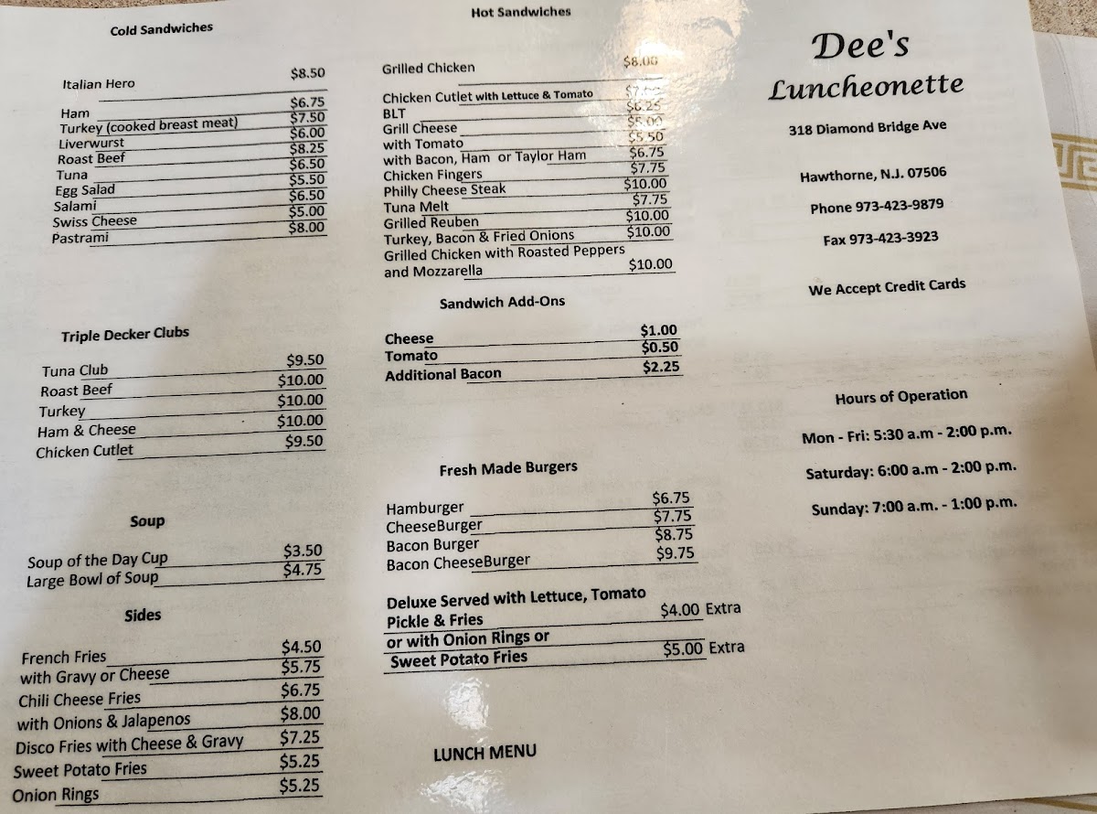 Menu Dee's Luncheonette-3