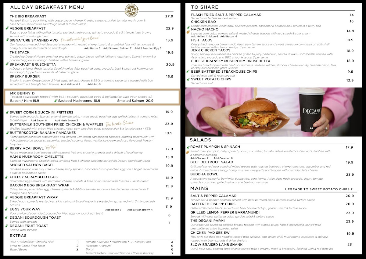 Menu Degani Calamvale Cafe & Gelato-1