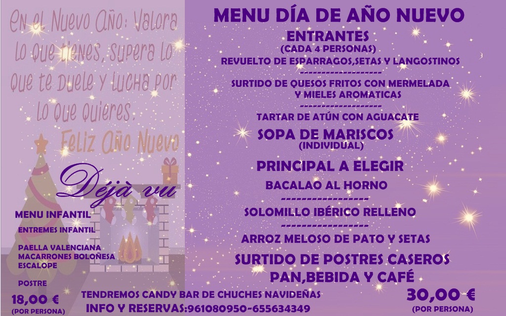 Menu Deja Vu Restaurante Cafeteria-1