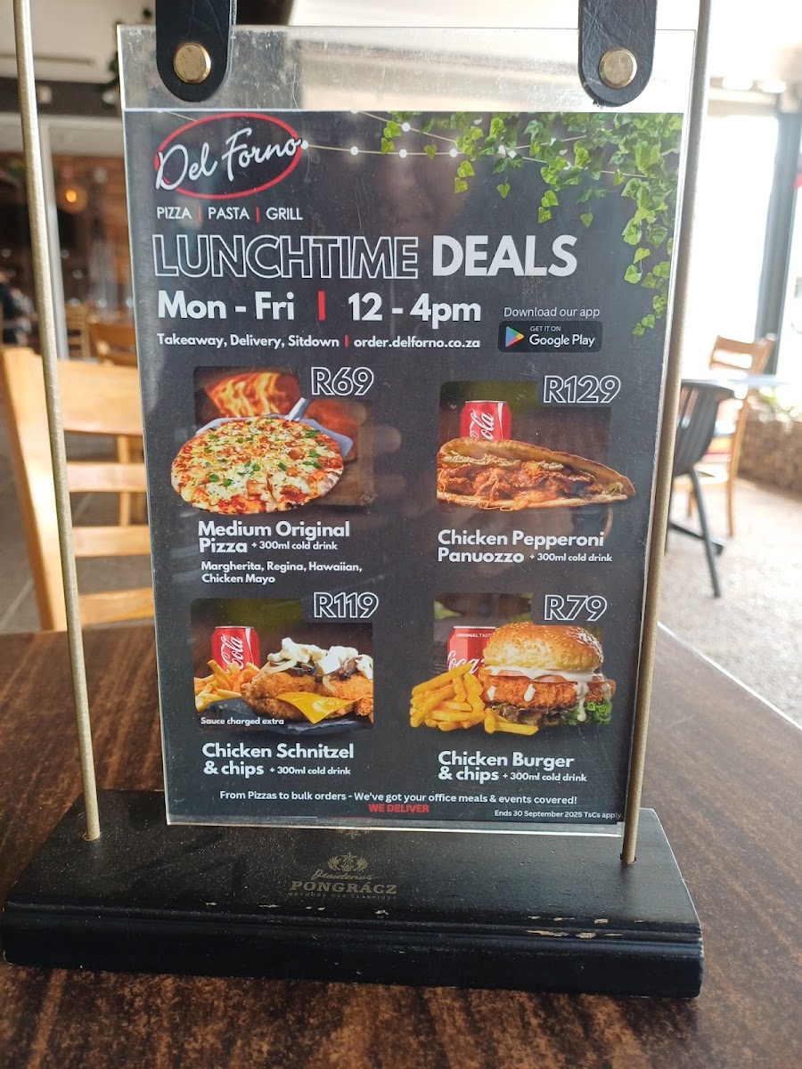 Menu Del Forno Hartbeespoort – Sediba-1