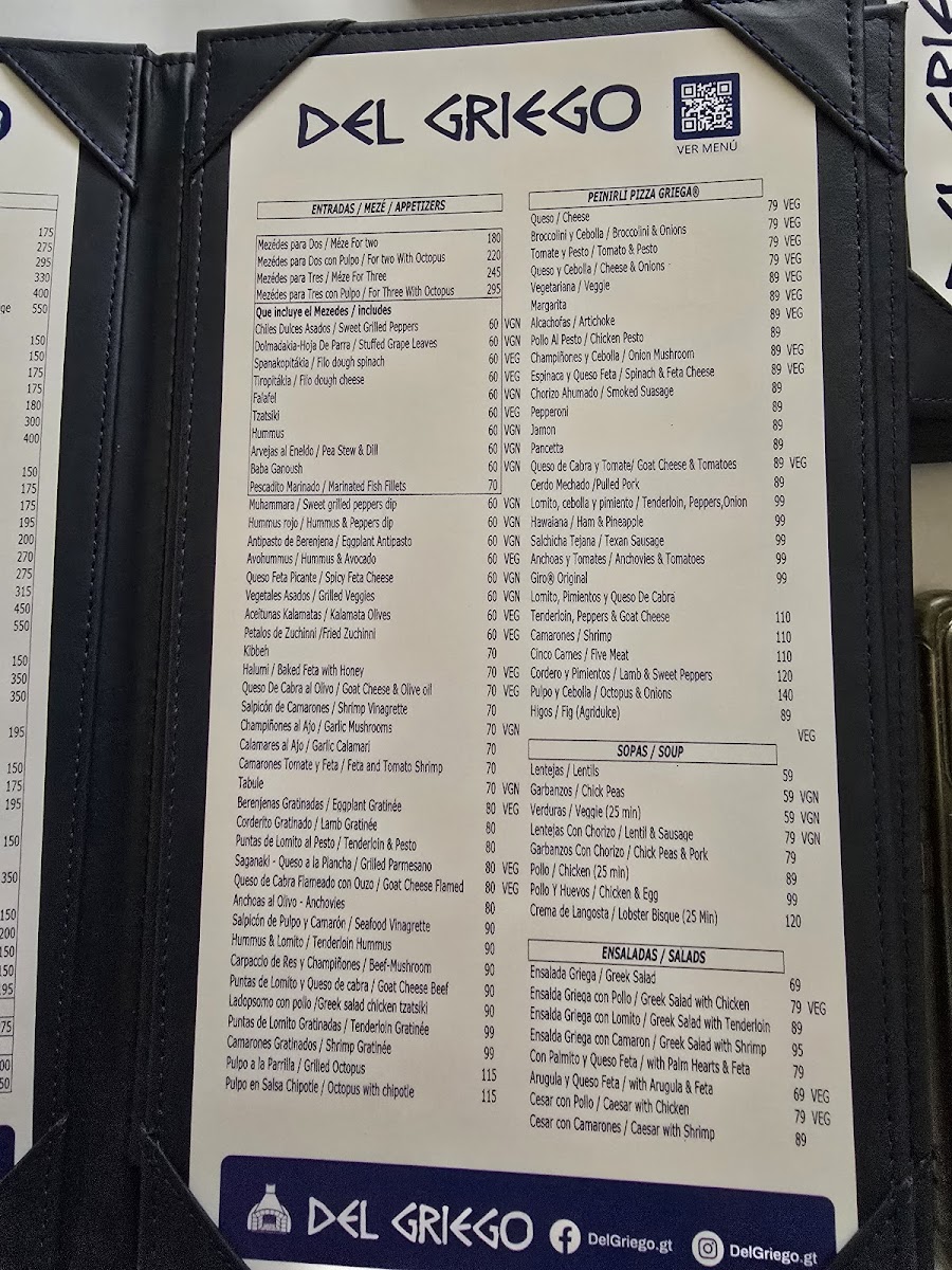 Menu Del Griego • Mykonos Z10-3