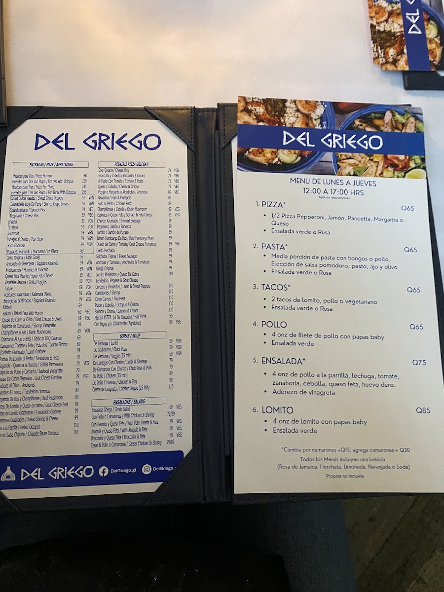 Menu Del Griego • Mykonos Z10-6