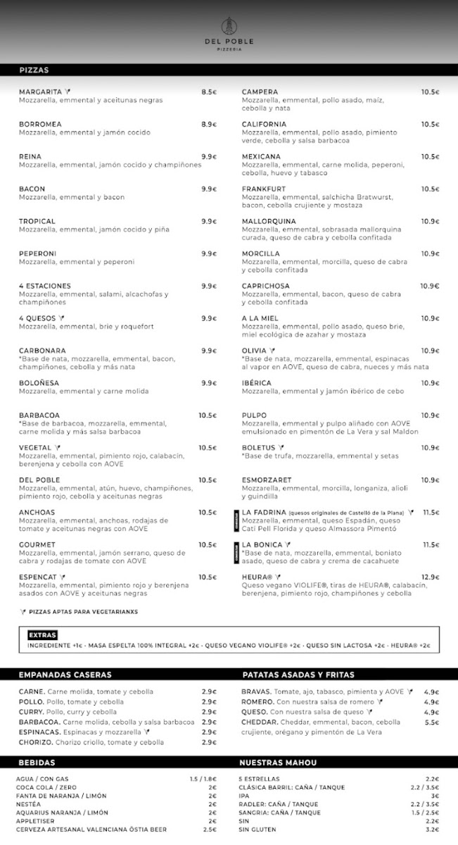 Menu Del Poble Pizzería Benimaclet-1