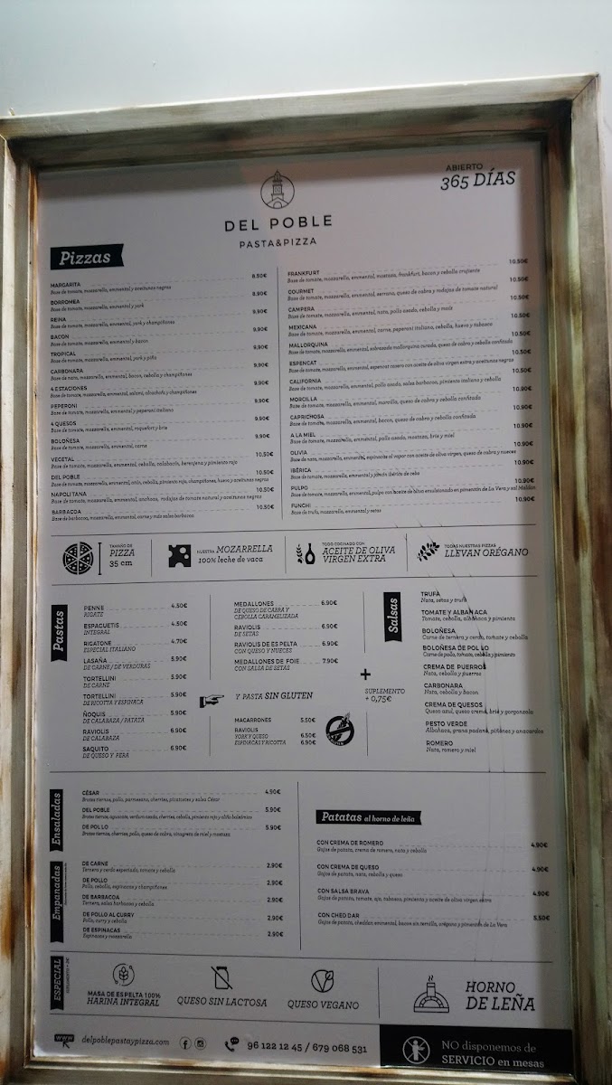 Menu Del Poble Pizzería Benimaclet-3