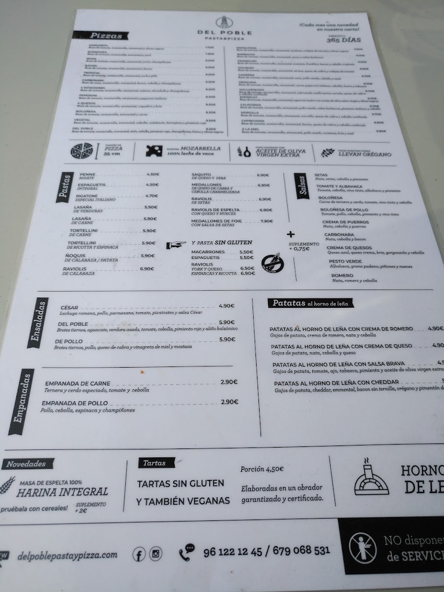 Menu Del Poble Pizzería Benimaclet-6