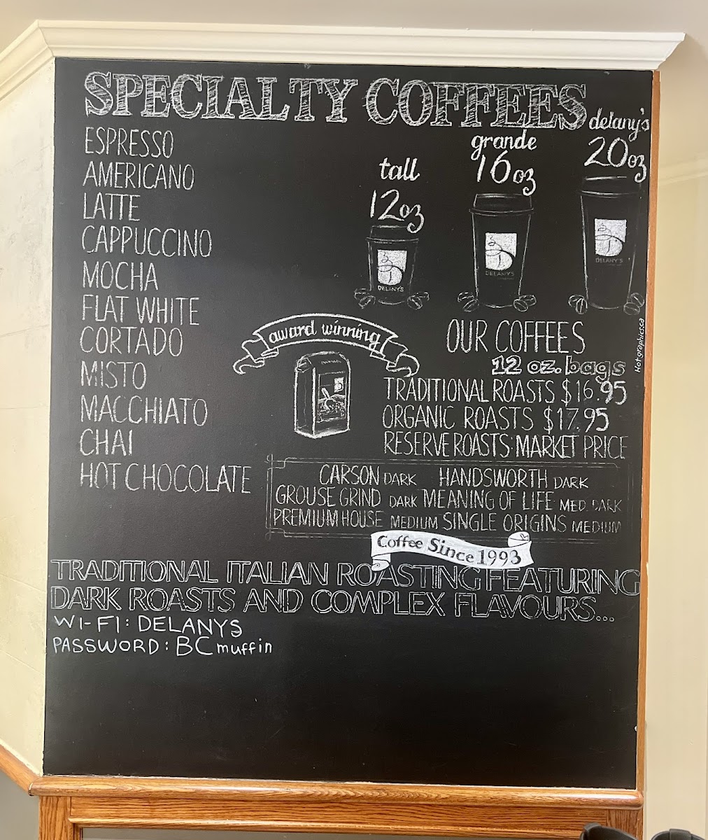 Menu Delany's Coffee House-2