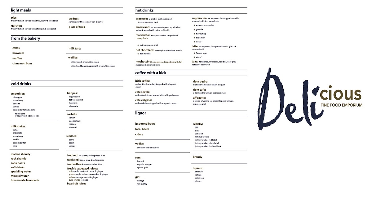 Menu Deli-Cious Fine Food Emporium-1