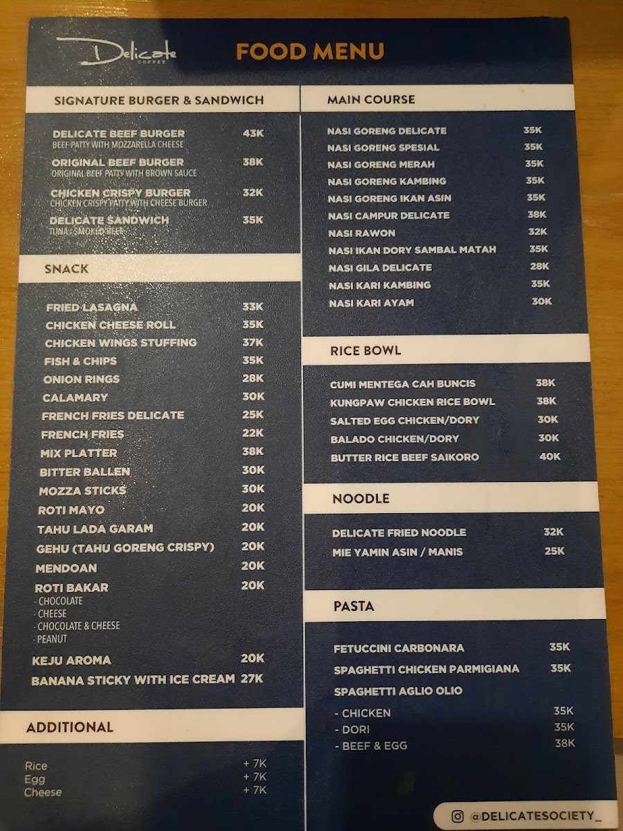 Menu Delicate Society-1