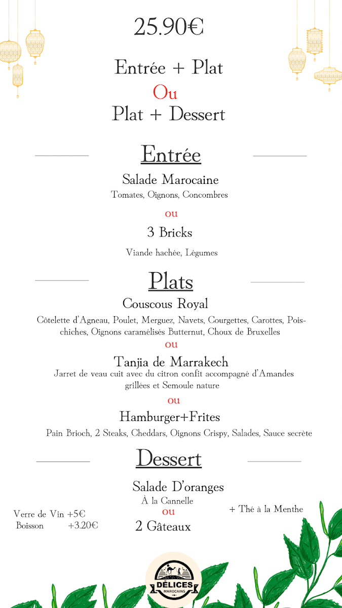 Menu Délices Marocains-5