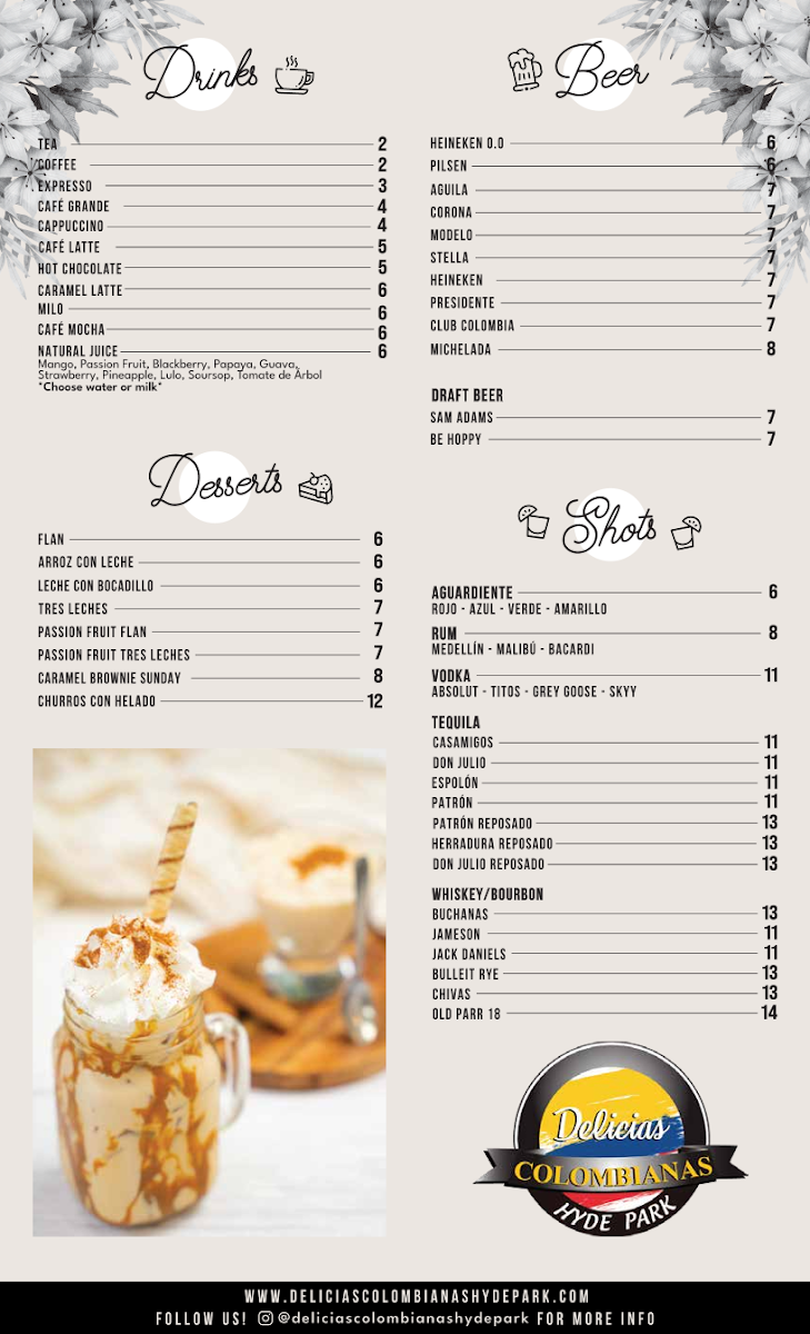Menu Delicias Colombianas Hyde Park-1