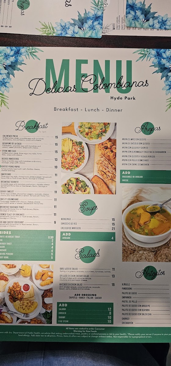 Menu Delicias Colombianas Hyde Park-5