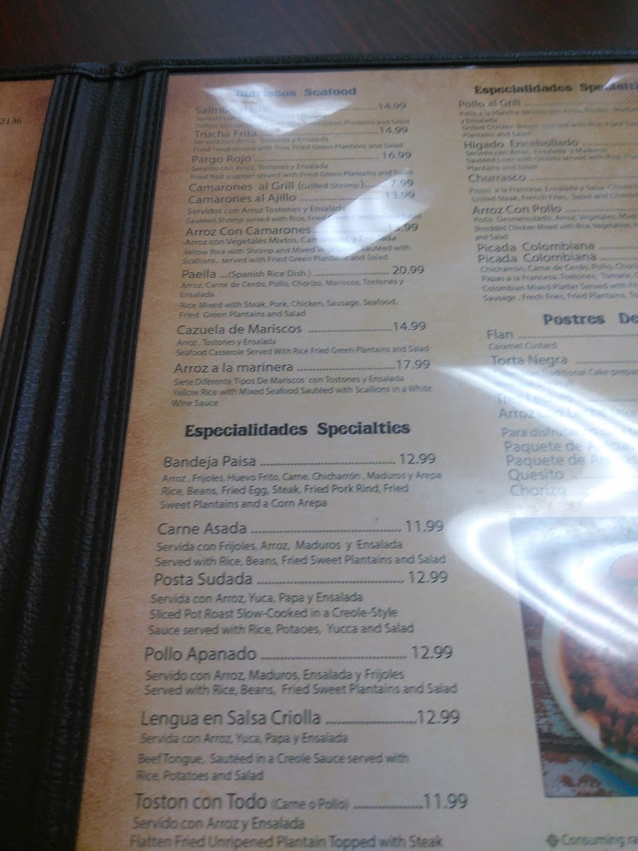 Menu Delicias Colombianas Hyde Park-8