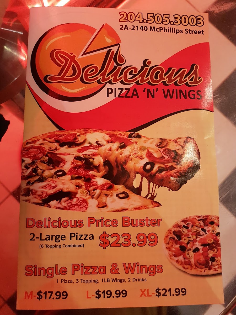 Menu Delicious Pizza N Wings-8