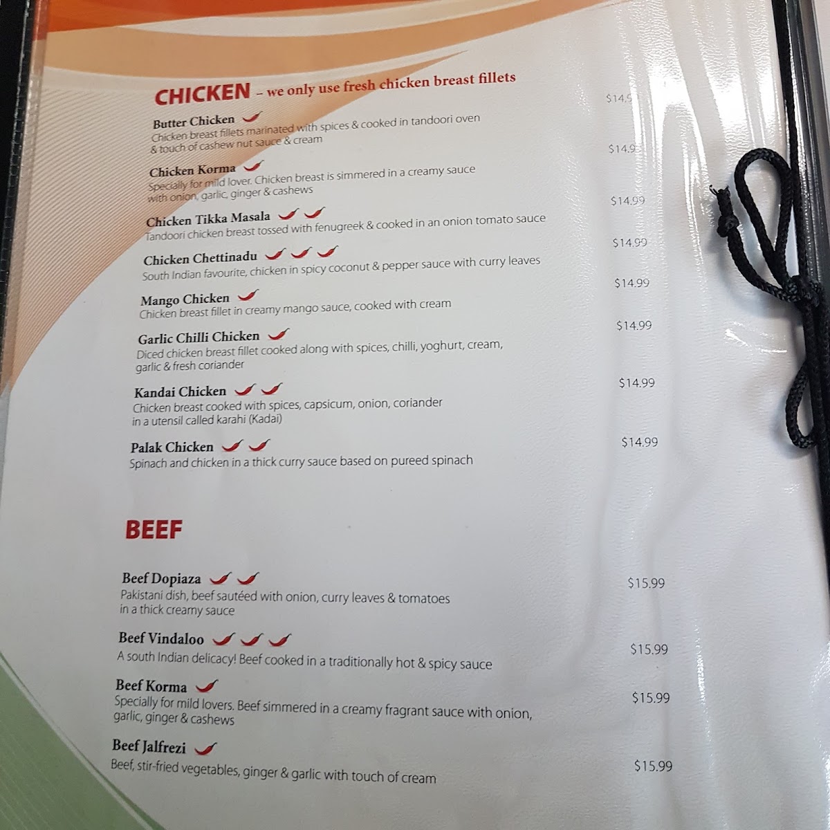 Menu Delights Of India-1