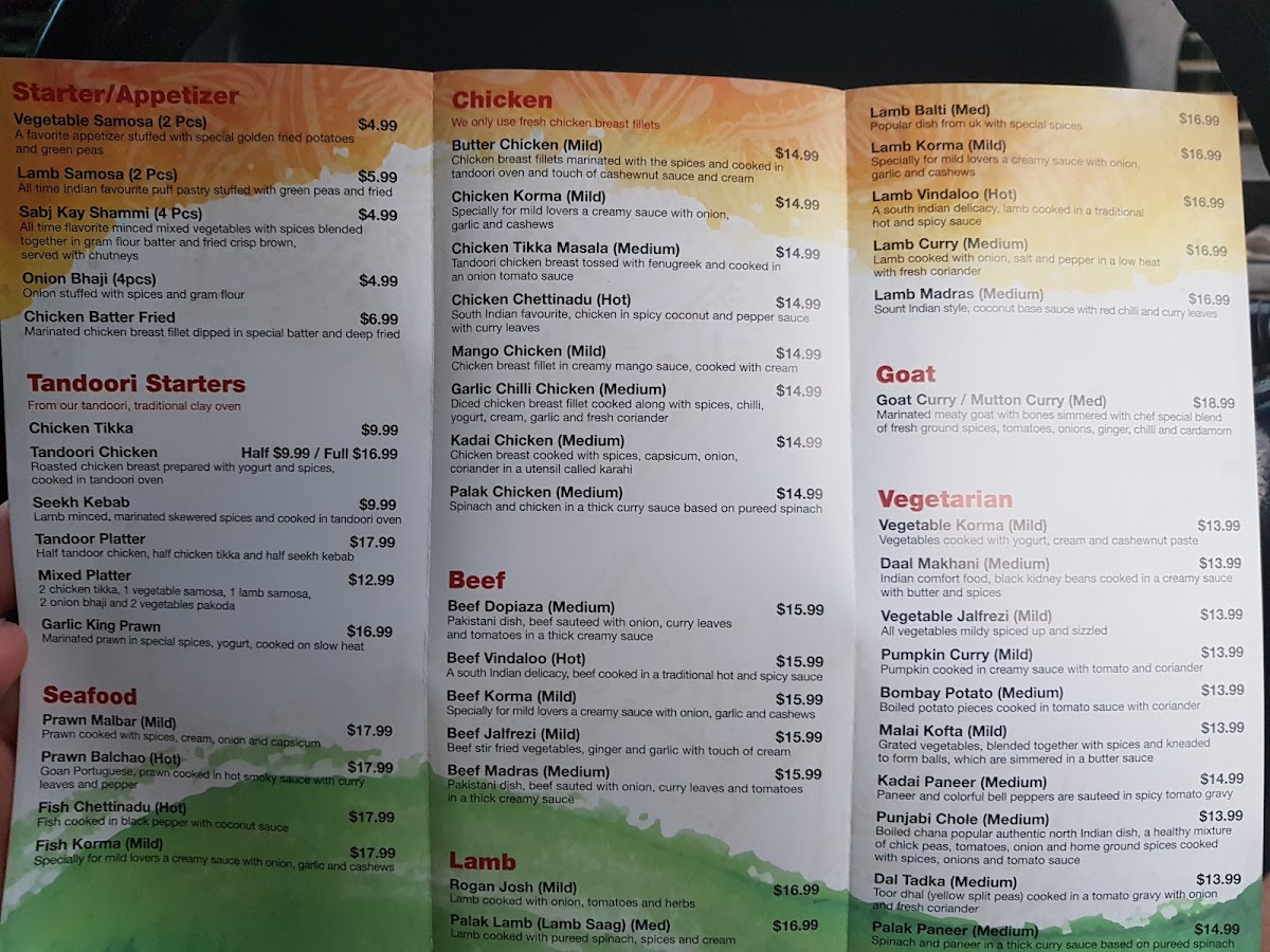 Menu Delights Of India-3